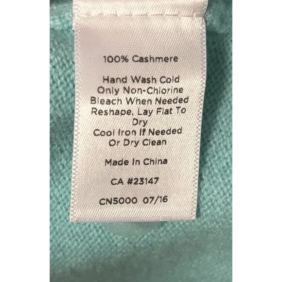 Talbots 100% Pure Cashmere  Pullover Sweater Women’s Size Med Teal - Picture 6 of 9